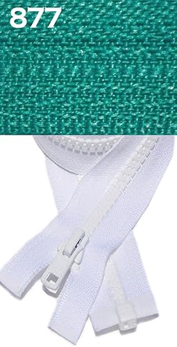 Miniatura 10 de YKK Cremallera Vislon de 22 pulgadas, 5 separadores de plástico moldeado, peso medio por cada uno (color seleccionado) (rosa azafrán - 806)