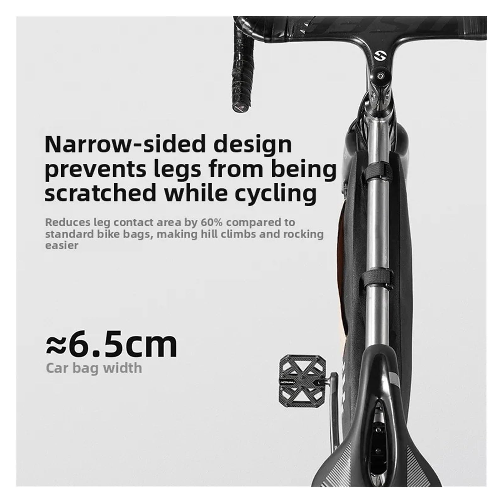 Xi Yu Borsa da bici for tubo con telaio anteriore triangolare resistente impermeabile da 1 pezzo