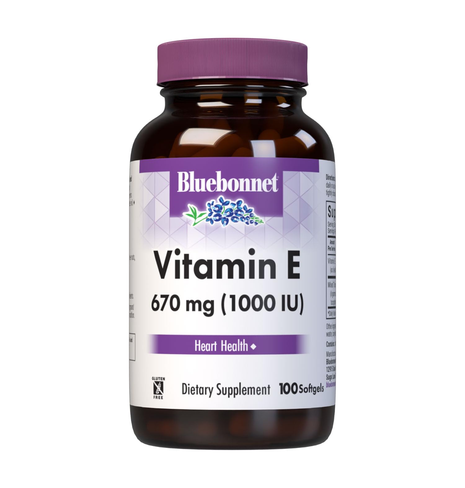 Bluebonnet Vitamin E 1000 IU Mixed Softgels, 100 Count