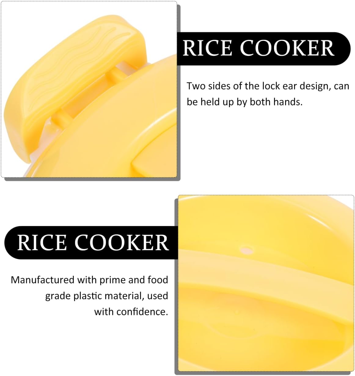 Microwave Rice Cooker Plastic Microwave Steamer Bowl for Vegetables Pasta Soup Food Storage Container