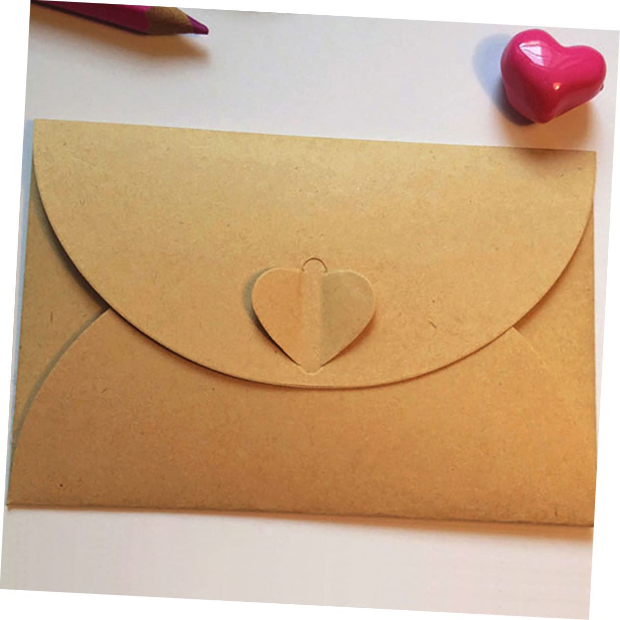 DOITOOL 100Pezzi Buste Carta Vintage con Chiusura per Te Buste Ecologiche e Biodegradabili per Regali e Conservazione