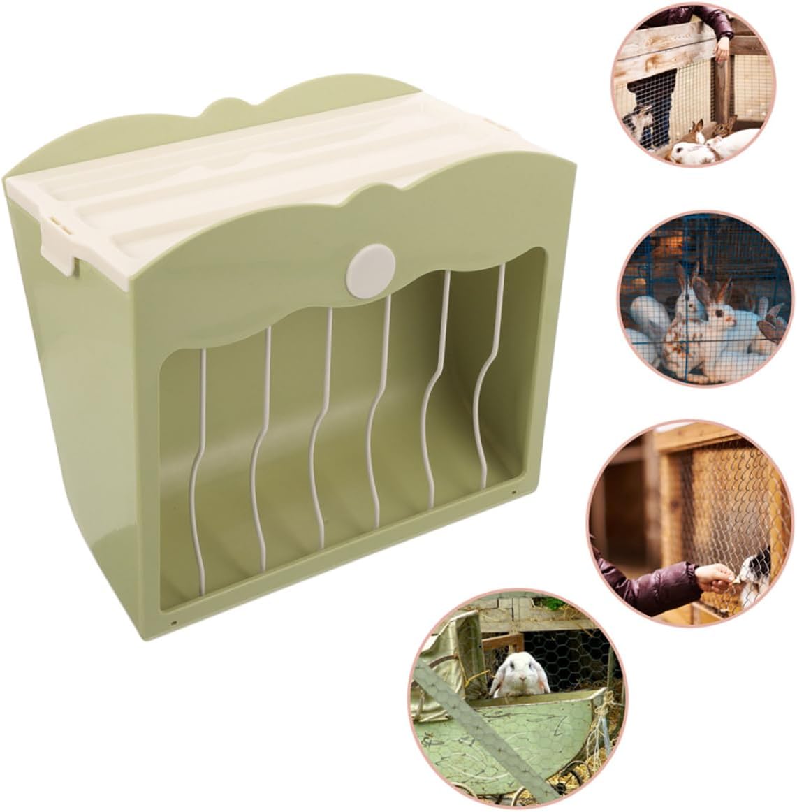 2pcs Grass Rack Feeder Rabbit Hay Feeder Bunny Cage Accessory Plastic Frame