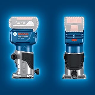 18V System Router GLF 18V-8 (incl. Parallel Guide, Surface Routing vac Adaptor, Edge Routing vac Adaptor, Wrench, Without Battery/Charger)