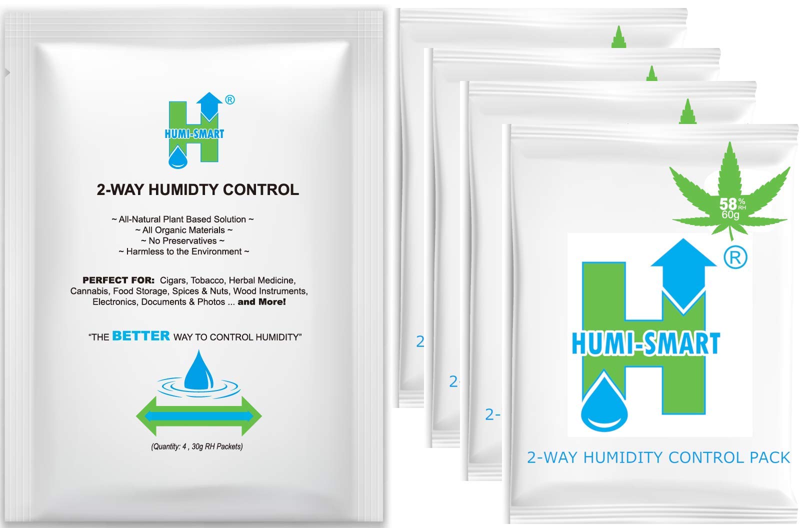 HUMI-SMART2-Way Humidity Control 58% 60G 4-Pack