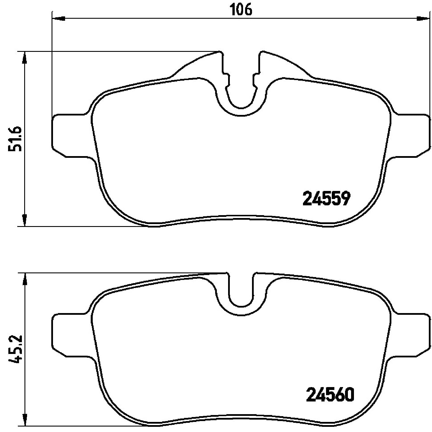 Brembo P 06 062 komplet klocków hamulcowych, hamulec tarczowy – (4-częściowy)