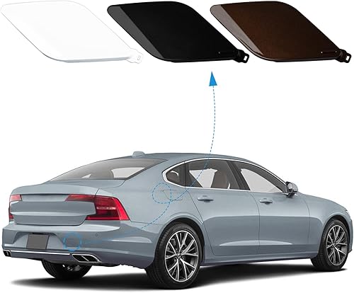 CZShiYue Cubierta de gancho de remolque de parachoques trasero para Volvo S90 2017 2018 2019 Tapa de ojo de remolque 31383298 398400101 (negro, lado