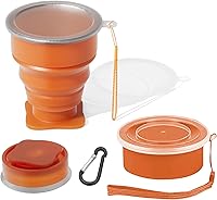 Vista 9 de Collapsible Cup - Silicone Foldable Cup-Expandable Folding Drinking Cup -Reusable Portable Mugs Cup For Travel, Camping, Hiking, Survival, Car