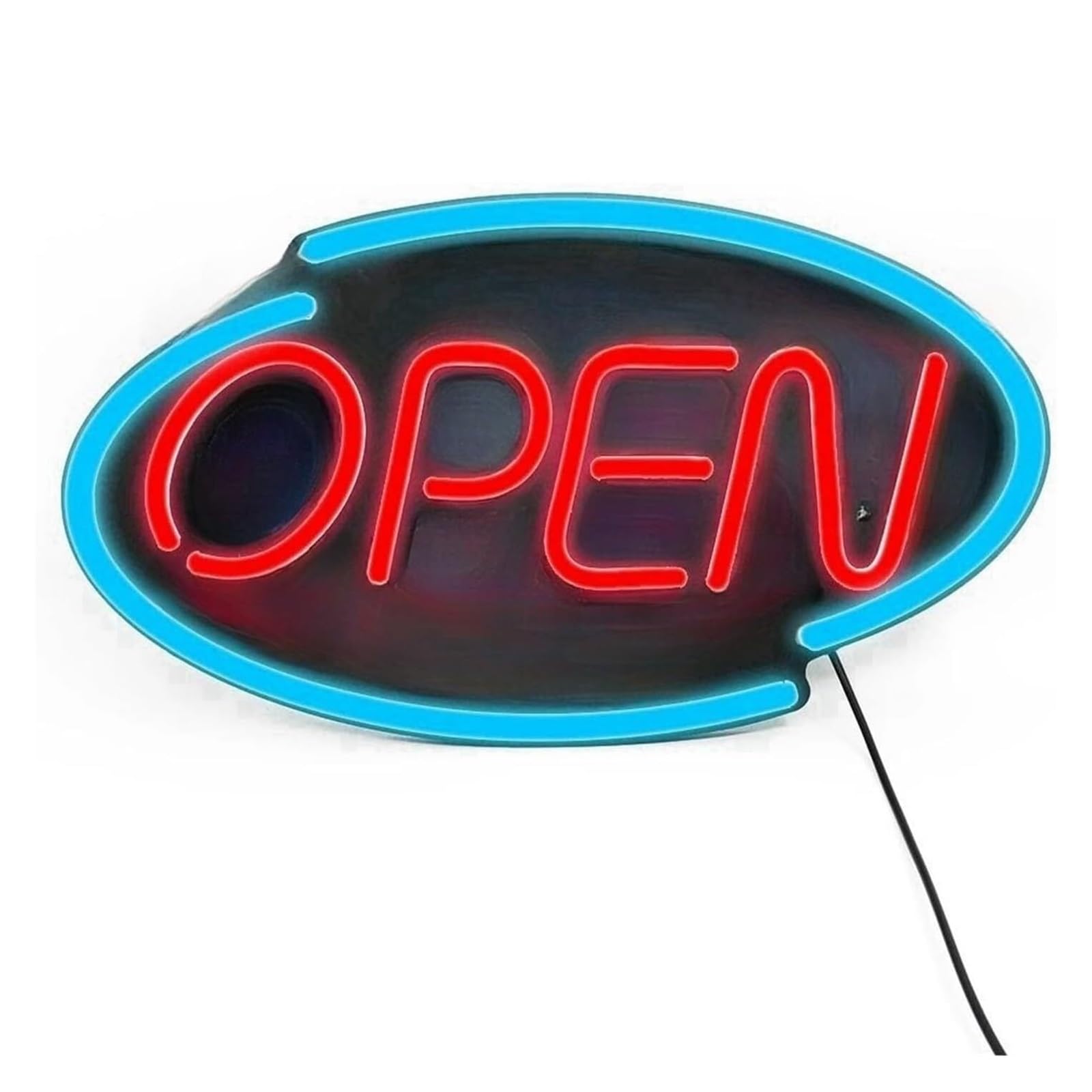 Aextroi neon Lights Sign Neon Light Decoration Open for neon Signs Adjustable Brightness Welcome Sign Letter 25cmx45cm(Blue)