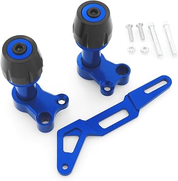 Exhaust Muffler Slider Anti Protector Cover Compatible with XMAX 125 250 300 400 NVX155 NMAX155 ADV150 ADV160 CNC Aluminum Frame Sliders Motorcycle Accessories Blue