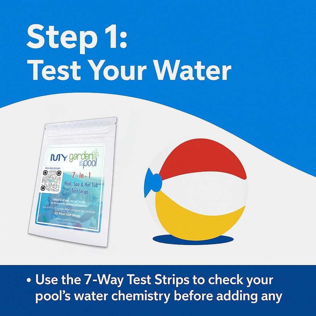 Poolife NST Patrol – Fast-Acting Algaecide with 50% Quat for Green & Black Algae Control – Low-Dosing Weekly Formula – Includes 7-in-1 Test Strips, Measuring Cup & Pool-IQ AI Assistant 12 Pack