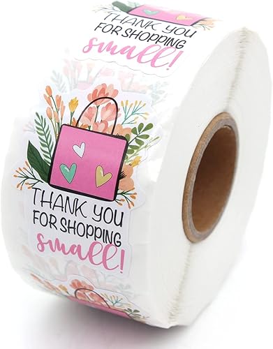 Calcomanías de agradecimiento para pequeñas empresas, bonitas calcomanías de agradecimiento para cesta de flores, calcomanías hechas a mano,