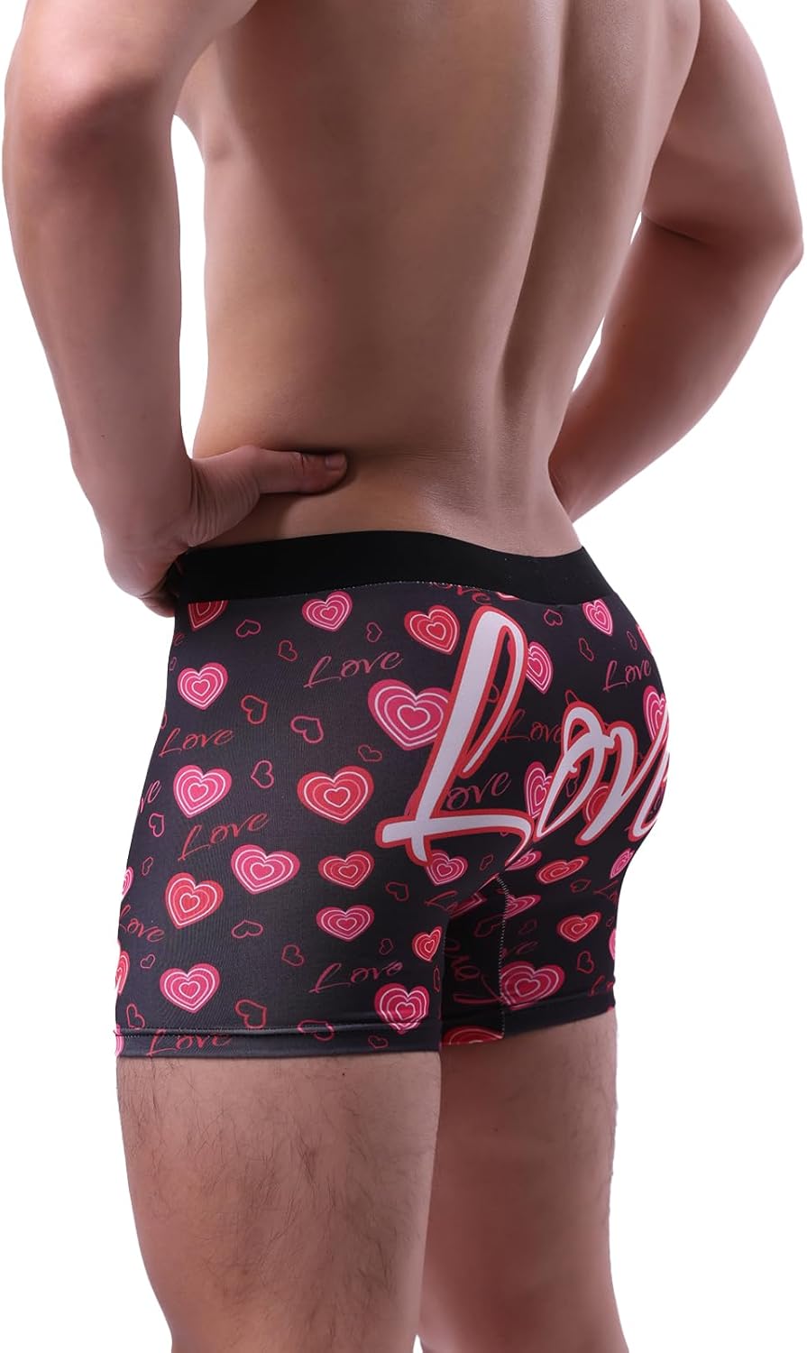 Evankin Men Valentines Boxer Briefs, Sexy Funny Novelty Heart Underwear, Comfort Breathable Soft Underpants Shorts - Image 3