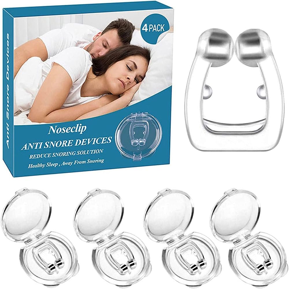 COOLBABY Anti Snore Devices,Silicone Magnetic Snore Stopper,Provide Effective Snoring Solution,Magnetic Nasal Dilator for Ease Breathing, Comfortable Sleeping,4PCS