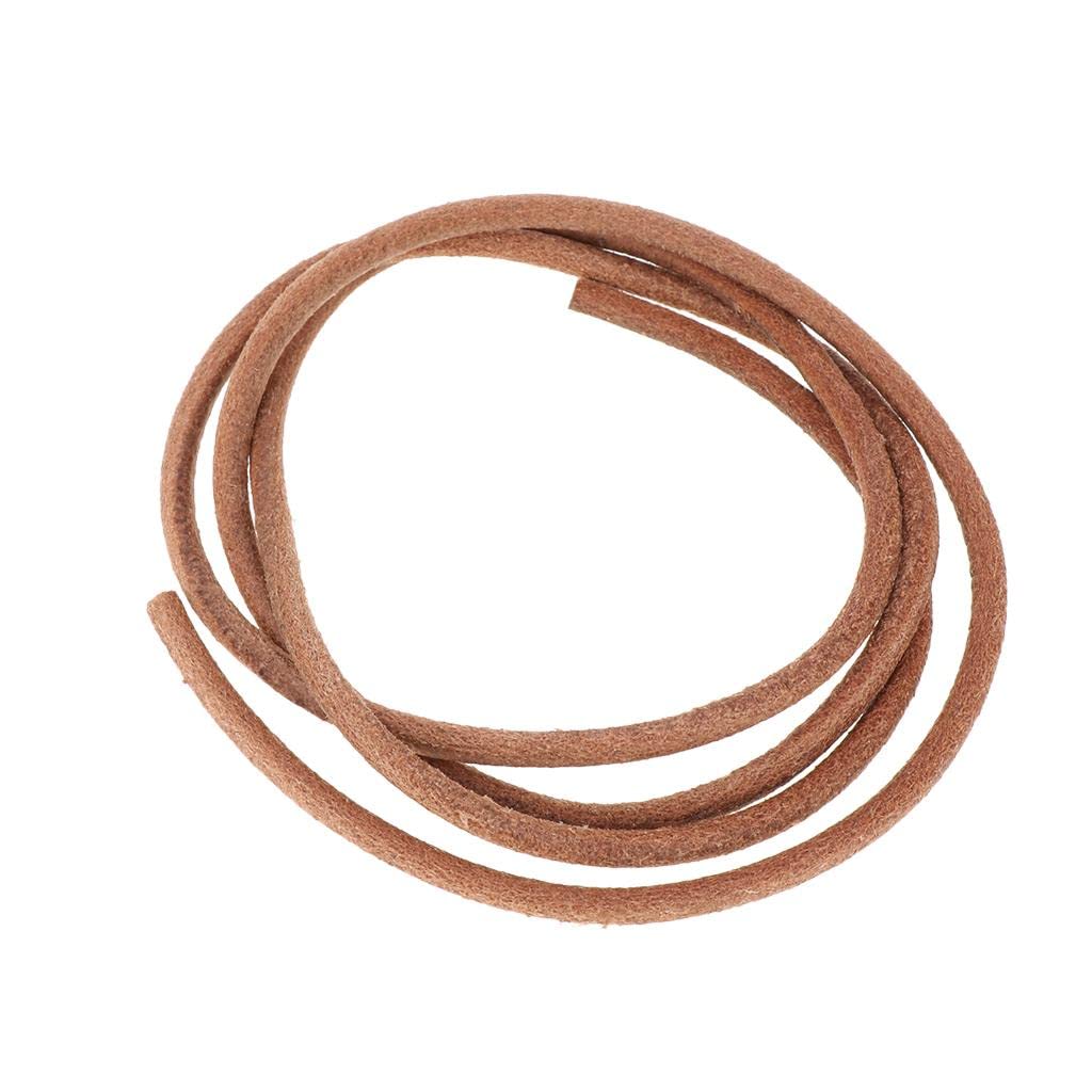 1m Round Leather Rope String Jewelry Cord - DIY Necklace Bracelets Thread - High Tenacity - Soft and Smooth Feel - Crafts Supplies for Bracelet Making - - 4mm