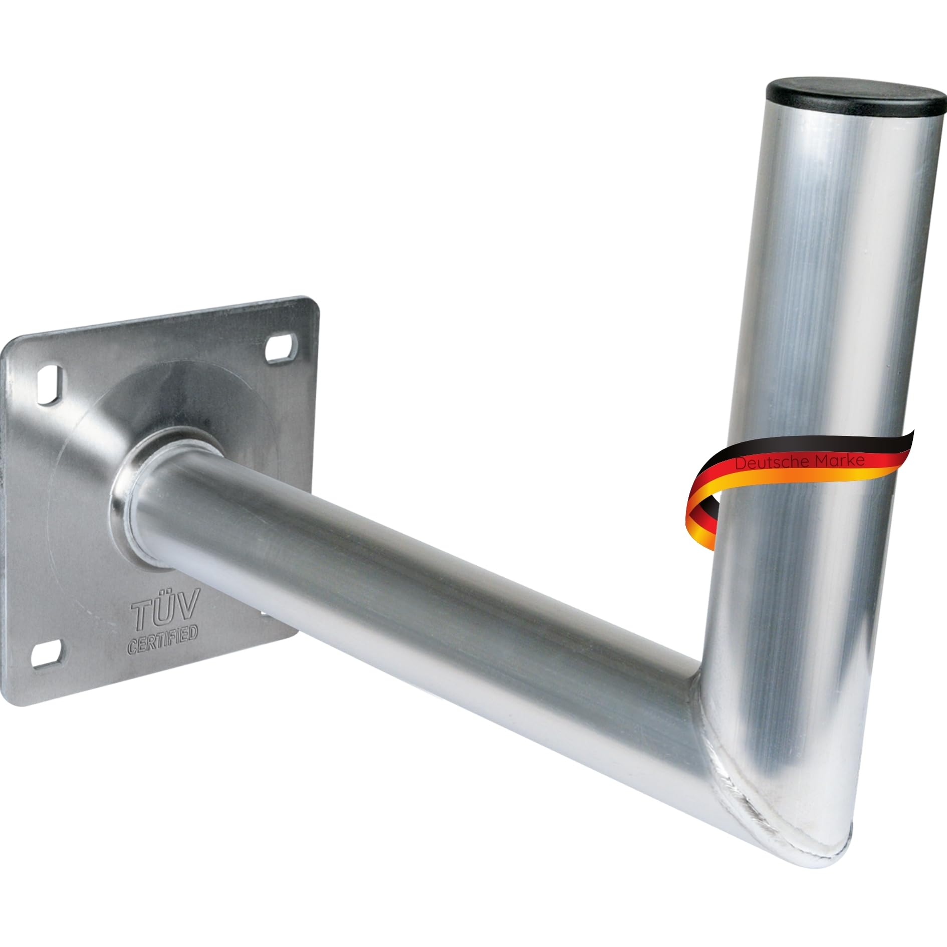 SCHWAIGER -5149- Soporte para Antena parabólica | Antena Sat | Sistema de satélite | Soporte de Pared | Aprobado por TÜV | Distancia a la Pared 35 cm | Plata