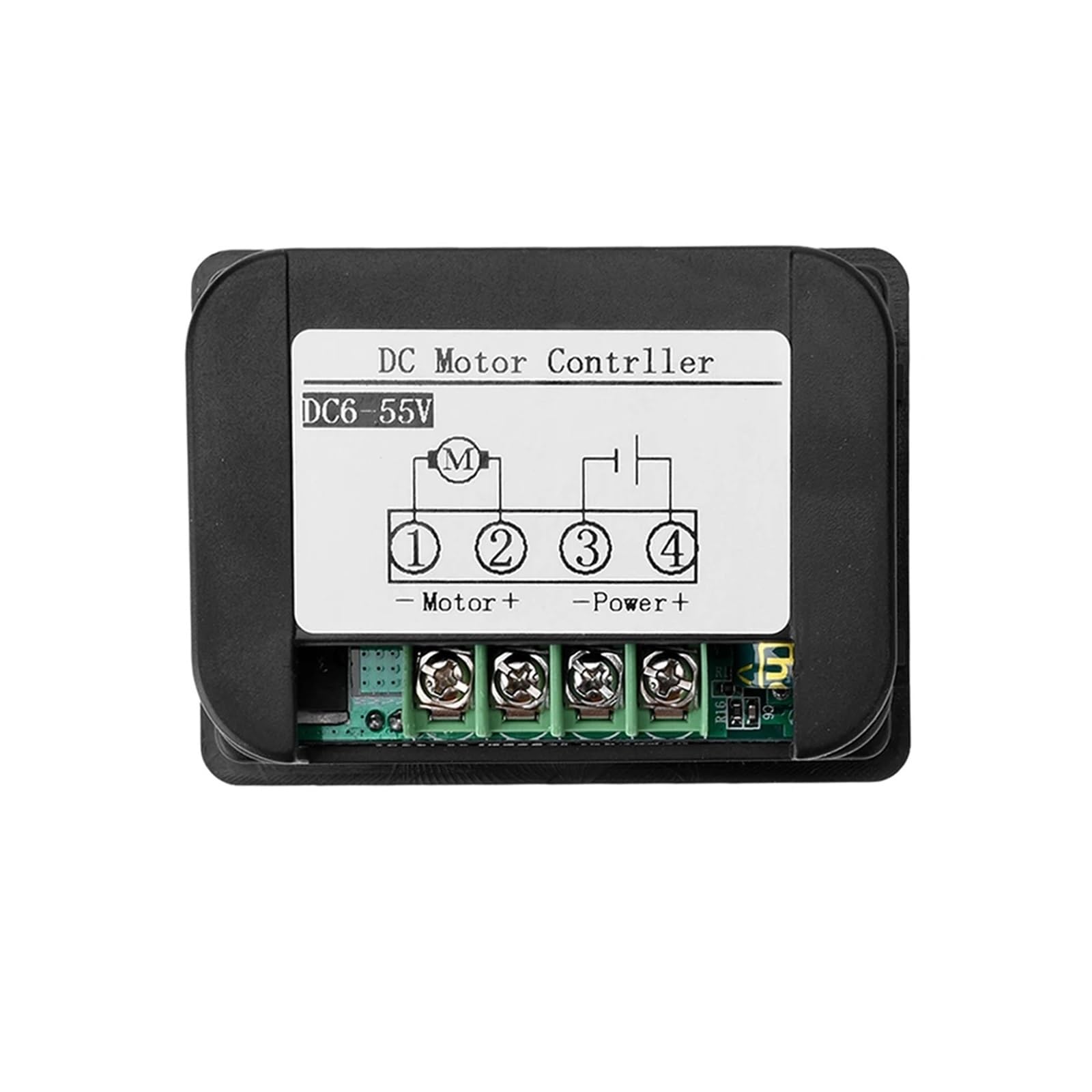DC6-55V 20A PWM Control remoto inalámbrico inteligente DC Brush Motor controlador de velocidad de voltaje y visualización de corriente