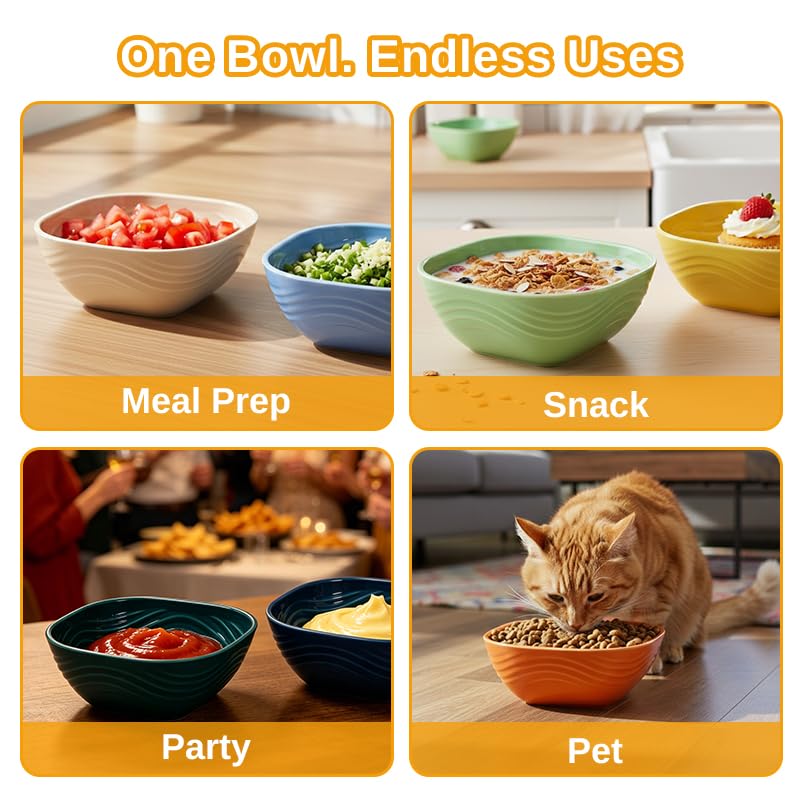 Plastic Dipping Bowls, 24 Pack with 50 Food Flags, 5 Oz Microwave Safe - image 7