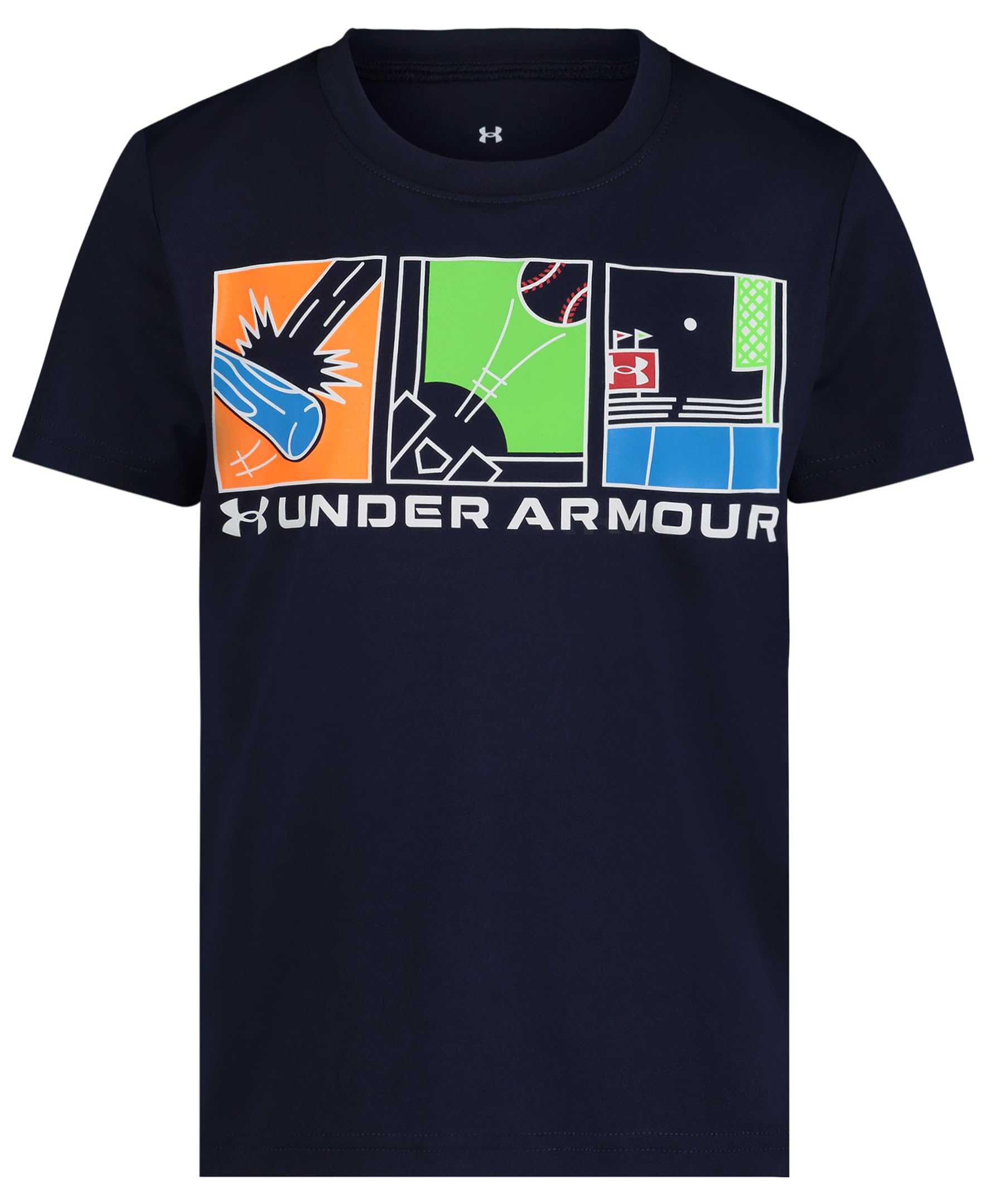 Under Armour Boys' Short Sleeve Baseball Graphic T-Shirt, Lightweight &amp; Breathable, Relaxed Fit