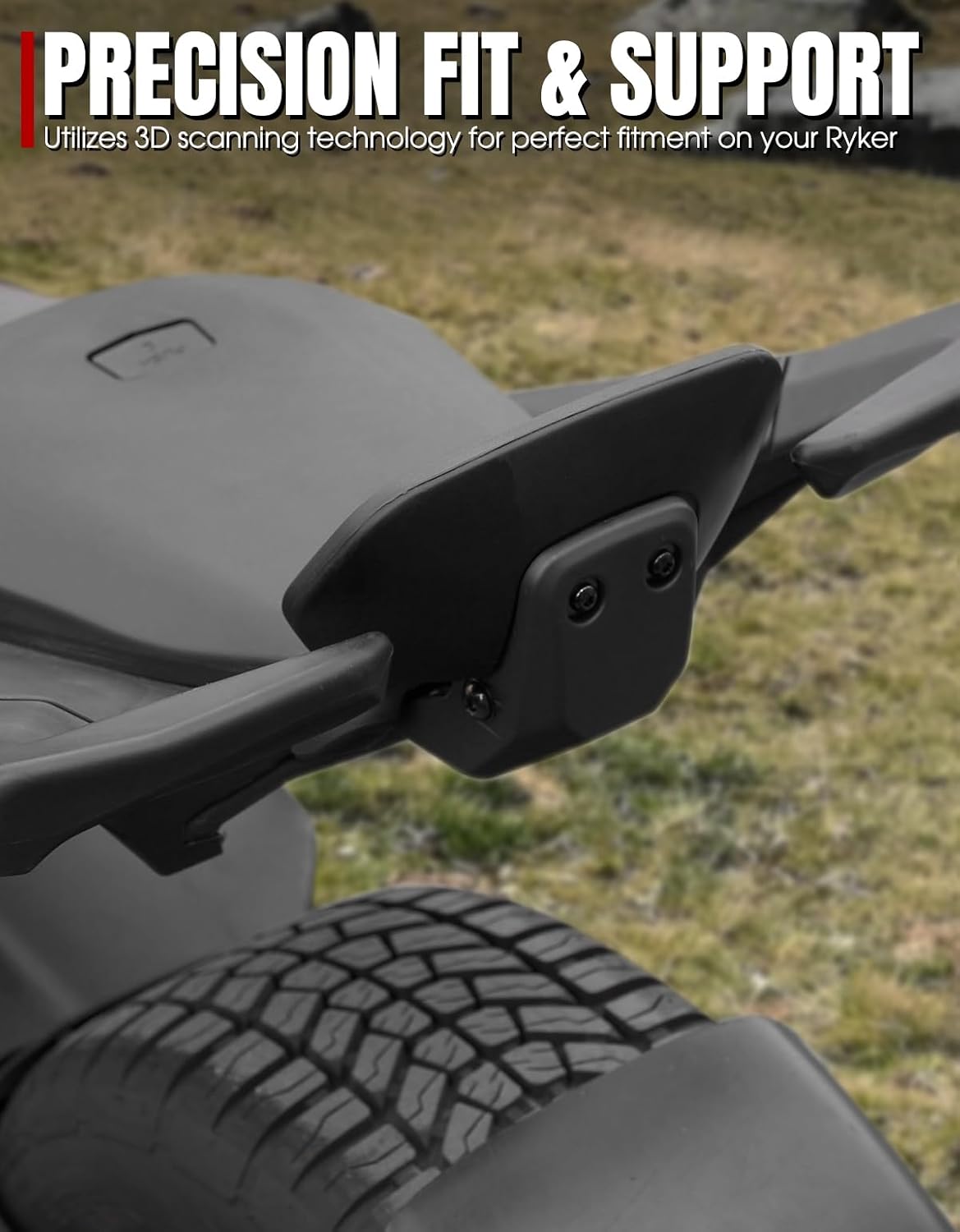 A & UTV PRO Passenger Short Rail for Can-Am Ryker 600 900, Sports Back Rest Kit Compatible with Rally Edition All Models Accessories, Replace #219400801