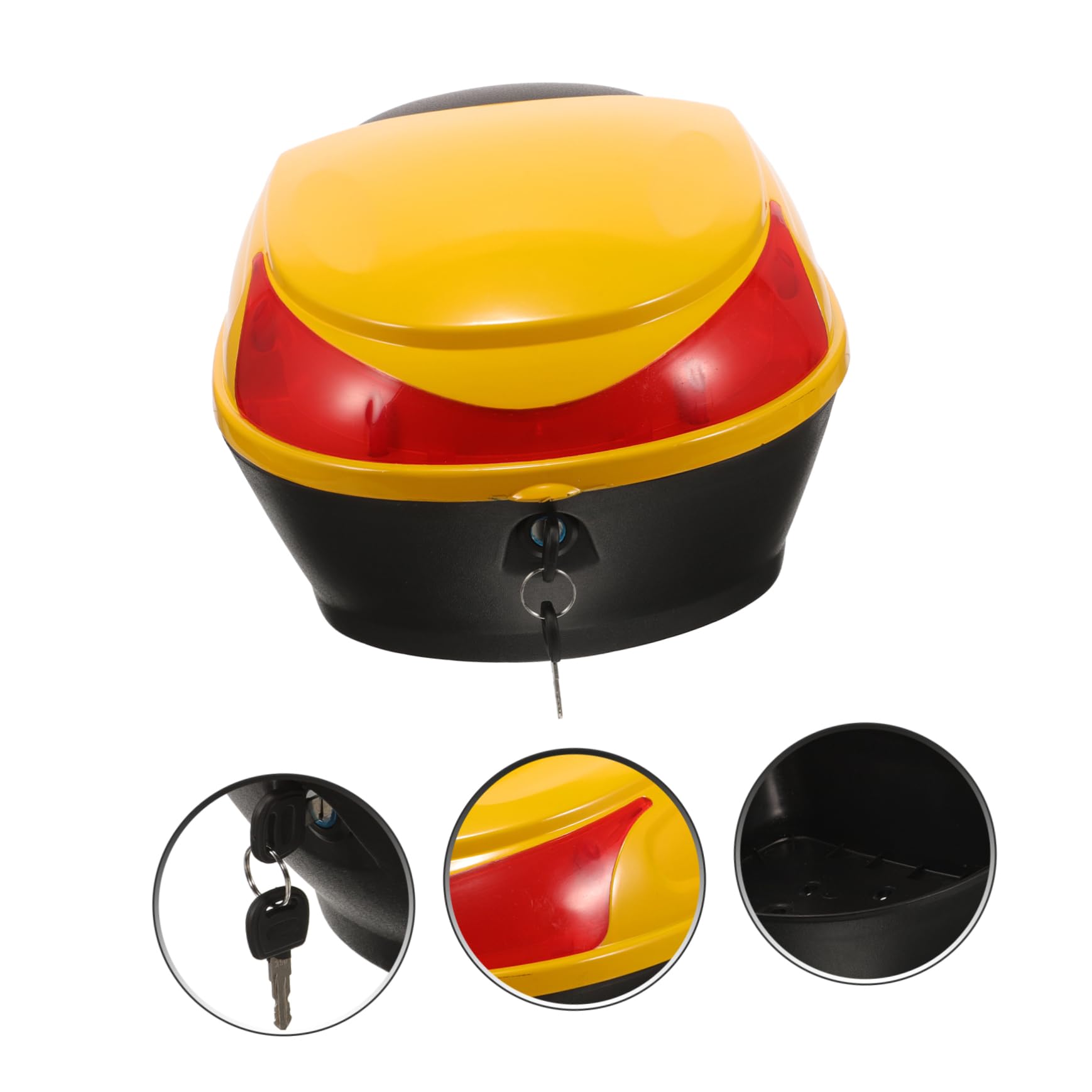 VICASKY Motorcycle Tail Storage Box Rear Trunk Plastic Case Large Capacity Stylish Design