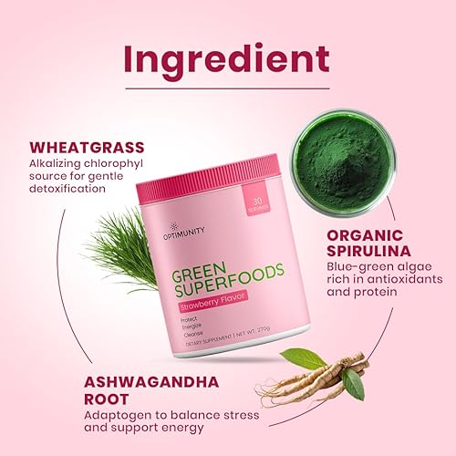 Miniatura 3 de Green Superfoods Polvo - Sin sabor - Mezcla de verduras orgánicas con espirulina, probióticos y enzimas digestivas - Desintoxicación, apoyo para la