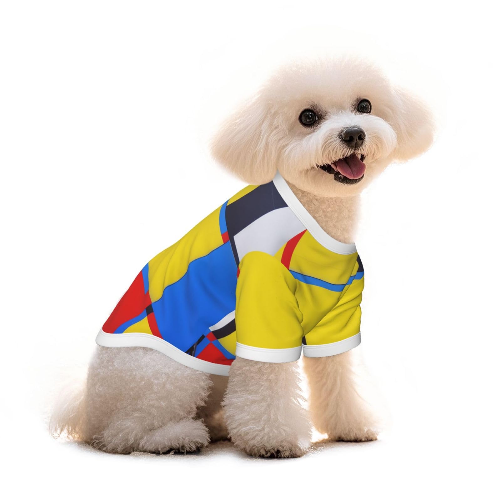 T-shirt pour chien extensible contre irritations coton bouledogue