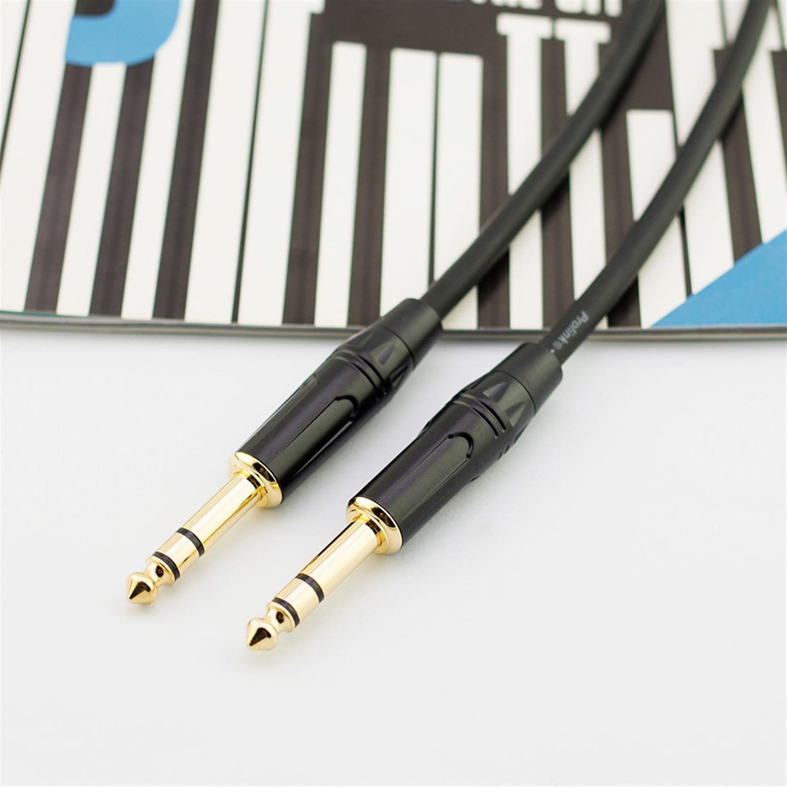 kabel audio do gitary Pozłacany 6,35 Mm 1/4 "męski TRS Do 6,35 Mm 1/4" Męski Zbalansowany Stereofoniczny Kabel Audio TRS (Color : 5m)