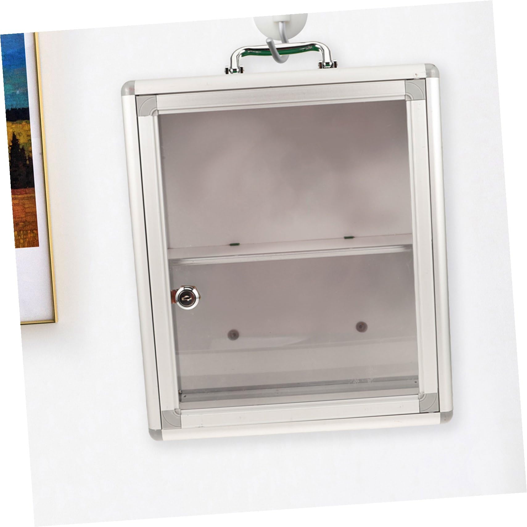FUOYLOO Caja para Botiquín de Primeros Auxilios Montada en Pared, Armario Metálico Cerradura, Almacenamiento Práctico para Medicamentos y Artículos de Emergencia en Hogares y Lugares