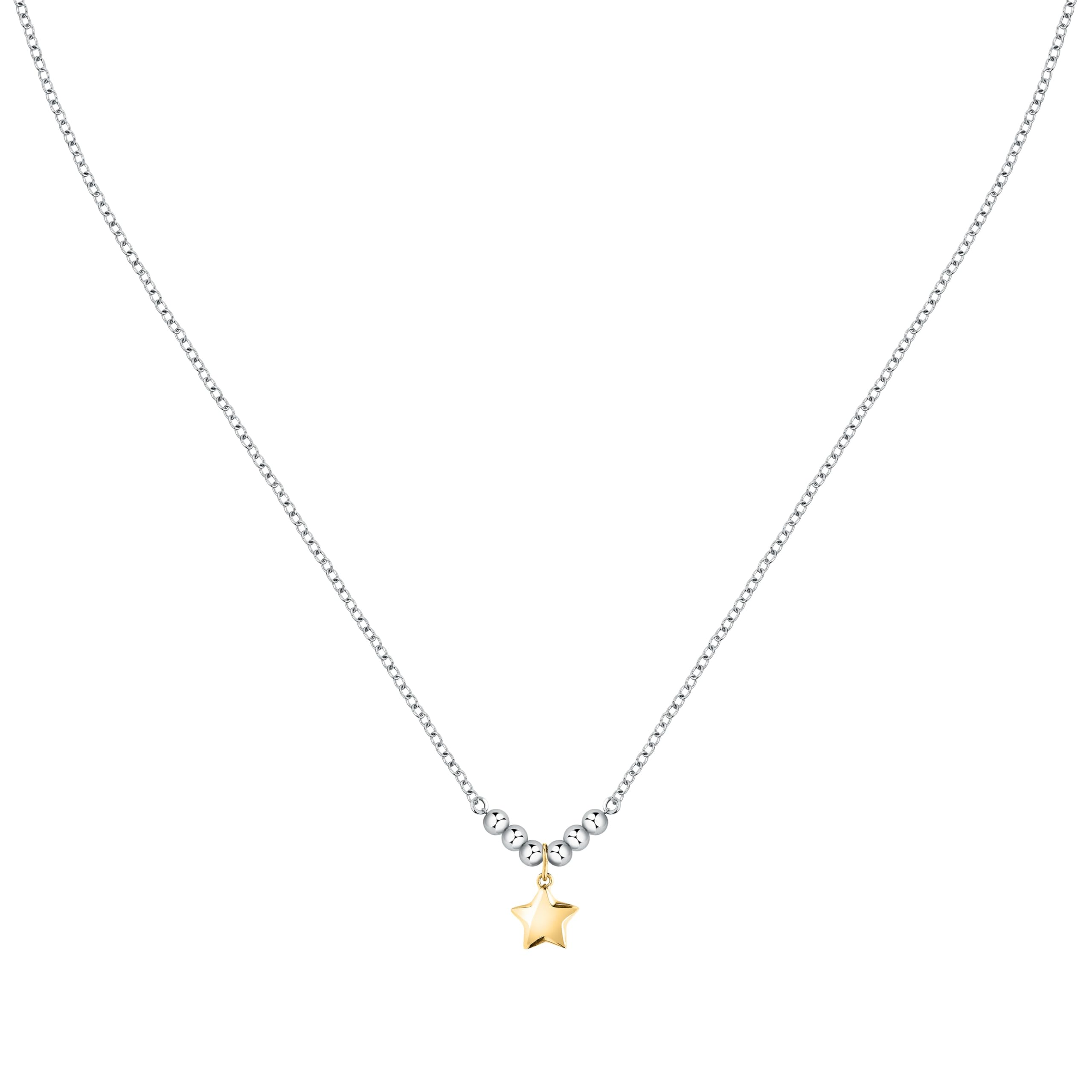 Morellato Collana Donna in Acciaio con Stella, Perle, Collezione TALISMANI, Regalo Maestra - SAIX22