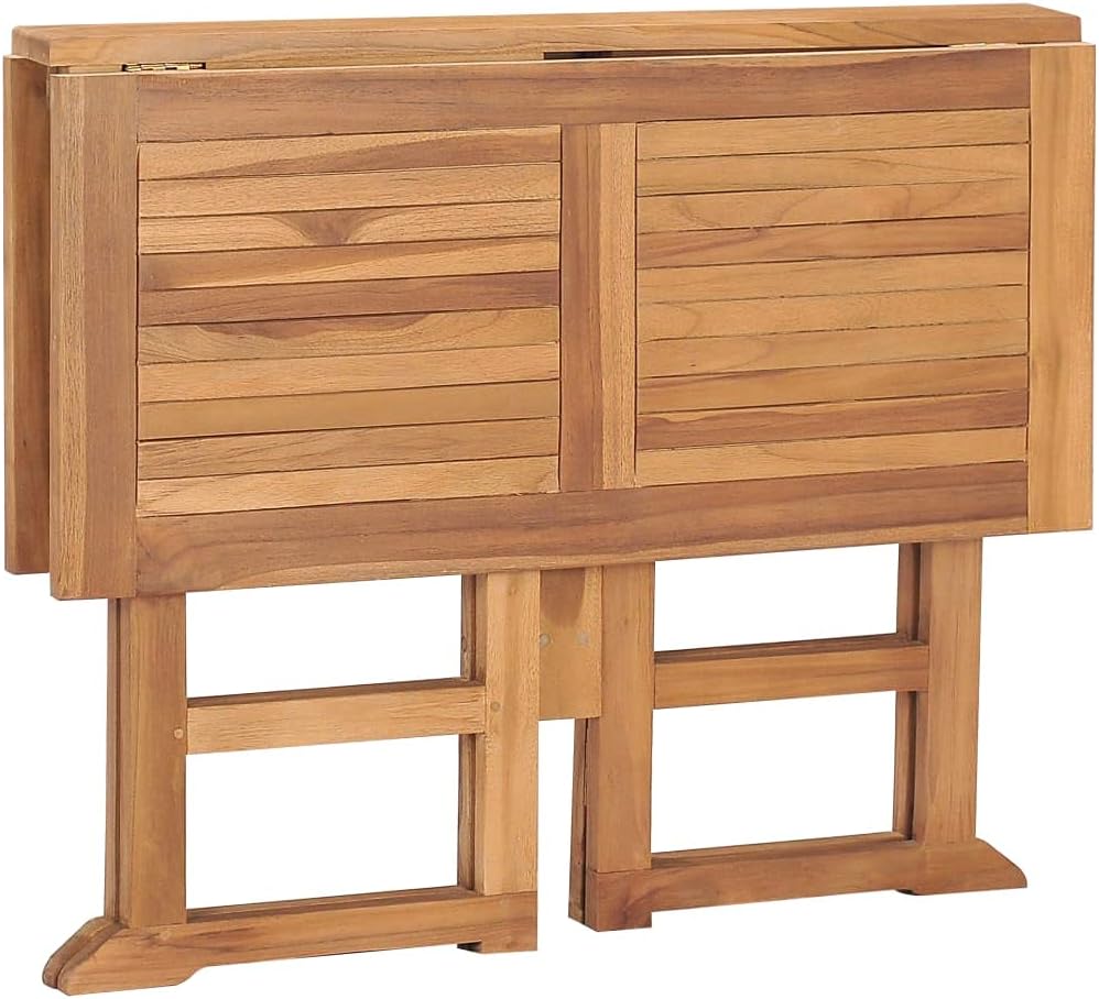 Dining Table Teak Brown Teak Hardwood Medium Foldable19.1kg