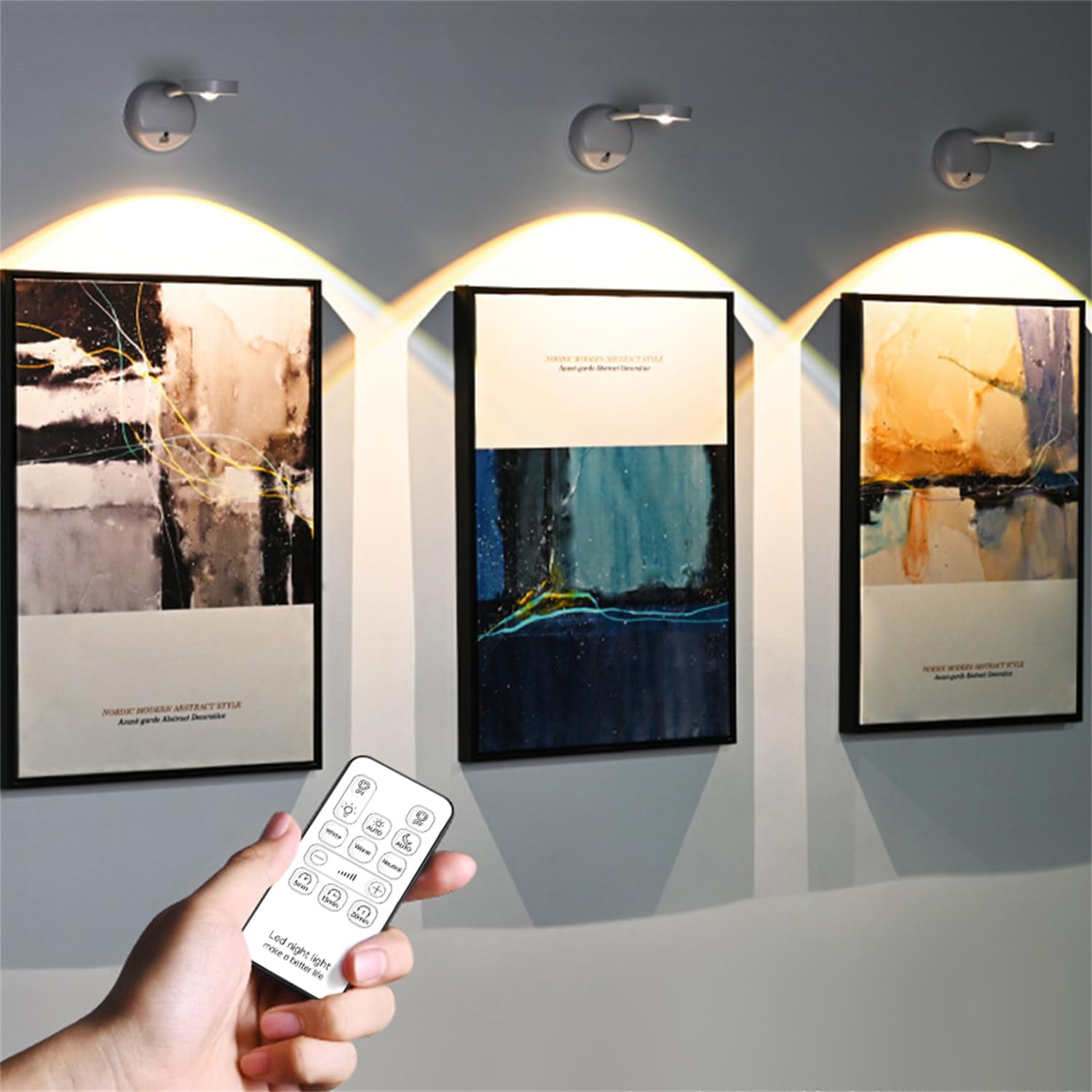 Amazon.co.jp : 1個壁用ピクチャーライト 2000mAh充電式電池式額縁