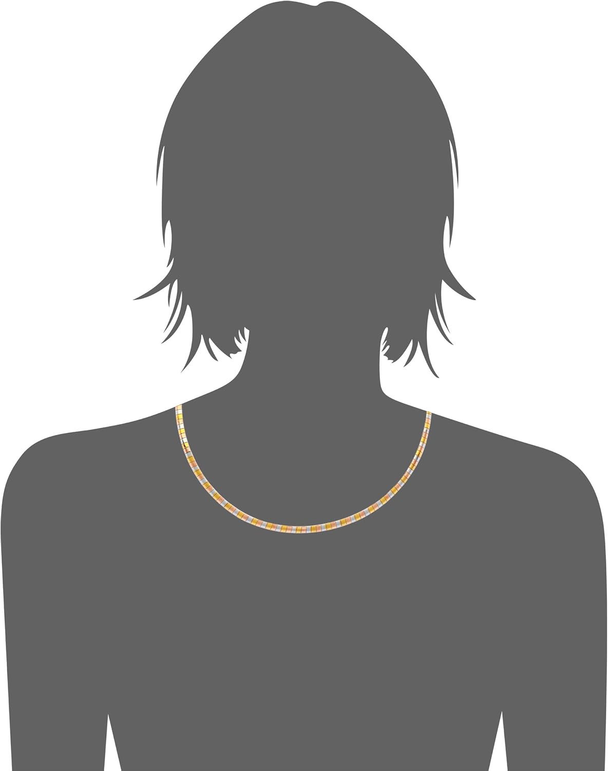 Edforce Stainless Steel Italian Omega Chain Necklace - Image 4