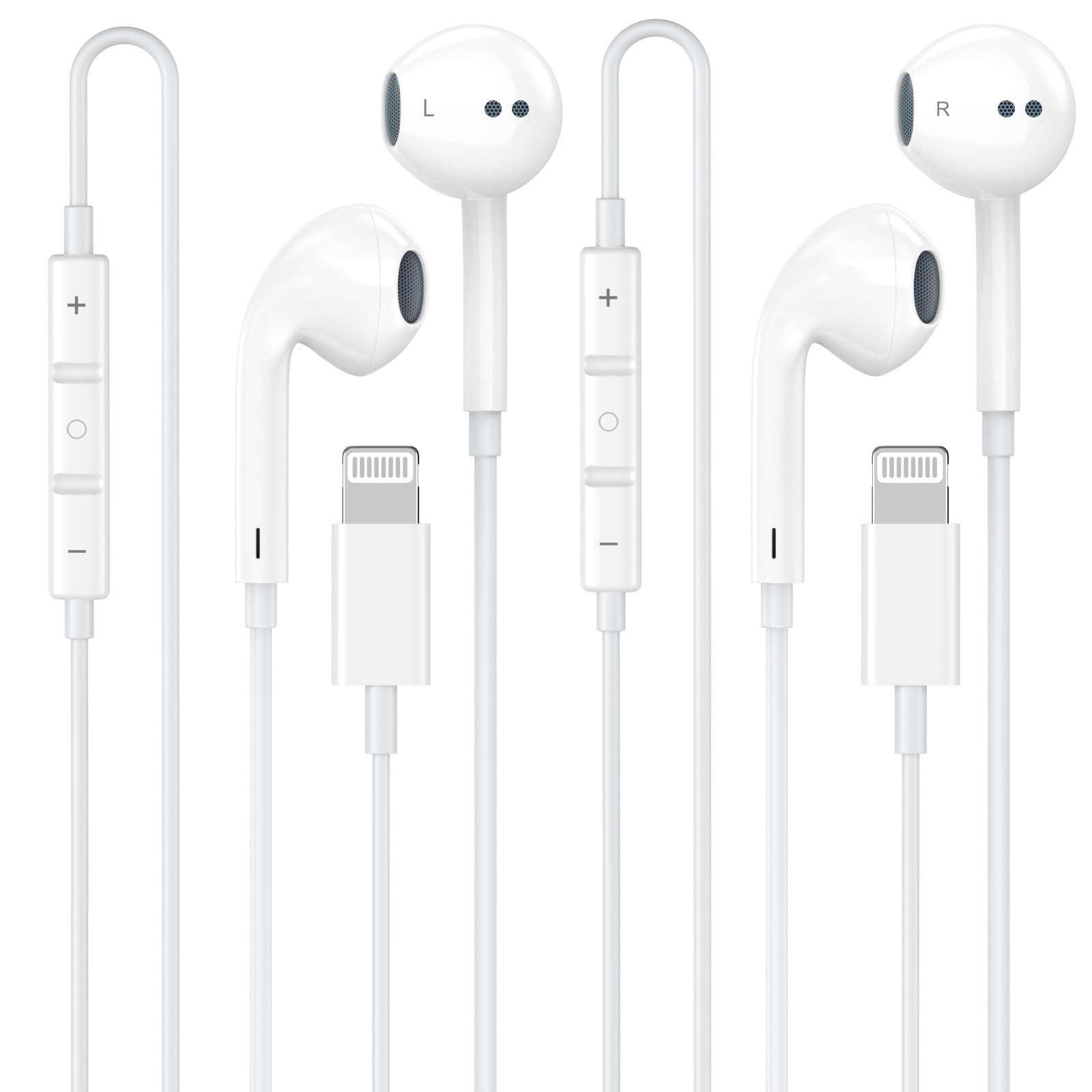 Amazon.com: 2 Pack for iPhone Headphones Wired Earbuds/Earphones