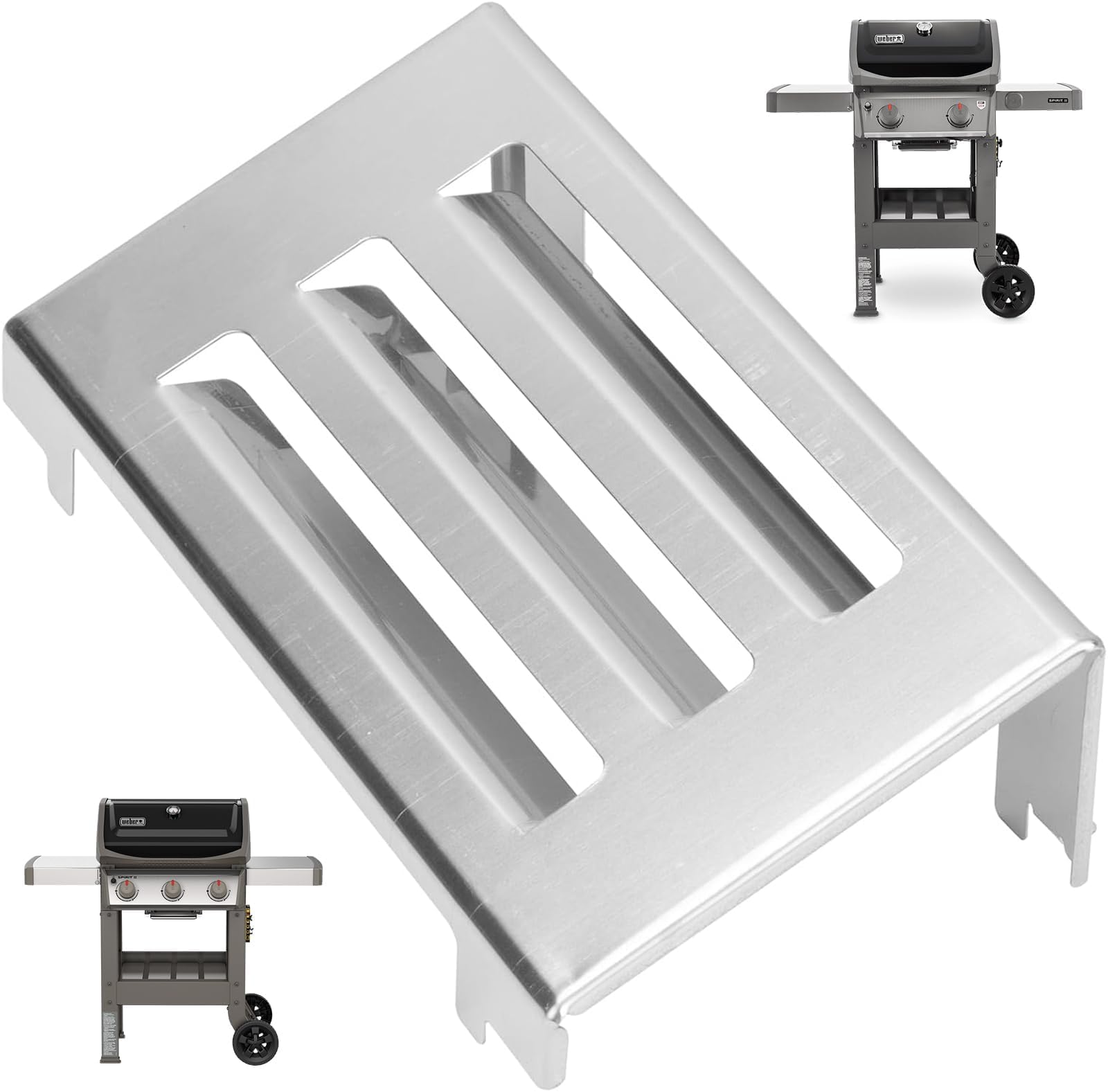 67060 Heat Deflector for Weber GS4 Spirit II 300 & 200 SER Spirit II E210 E220 E310, S210/220, S310/320, Replacement for Weber Spirit 2 Parts & for Weber GS4 Spirit II Heat Deflector, Stainless Steel