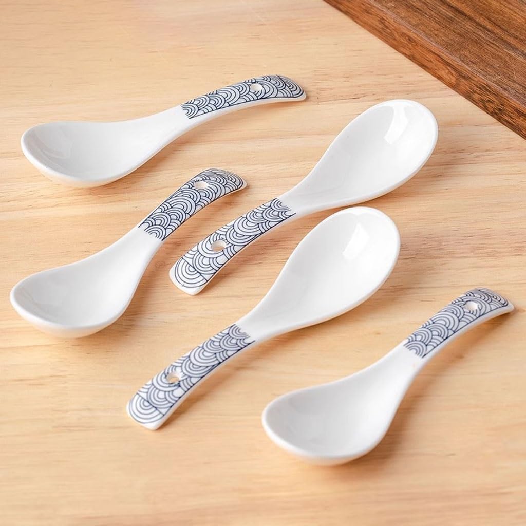 Spoons,soup spoons,Spoons for Cooking Kitchen Household Ceramic Small Rice Spoon And Large Soup Spoon Creative Long Handle Porridge Spoon Dinner Spoon Teaspoons