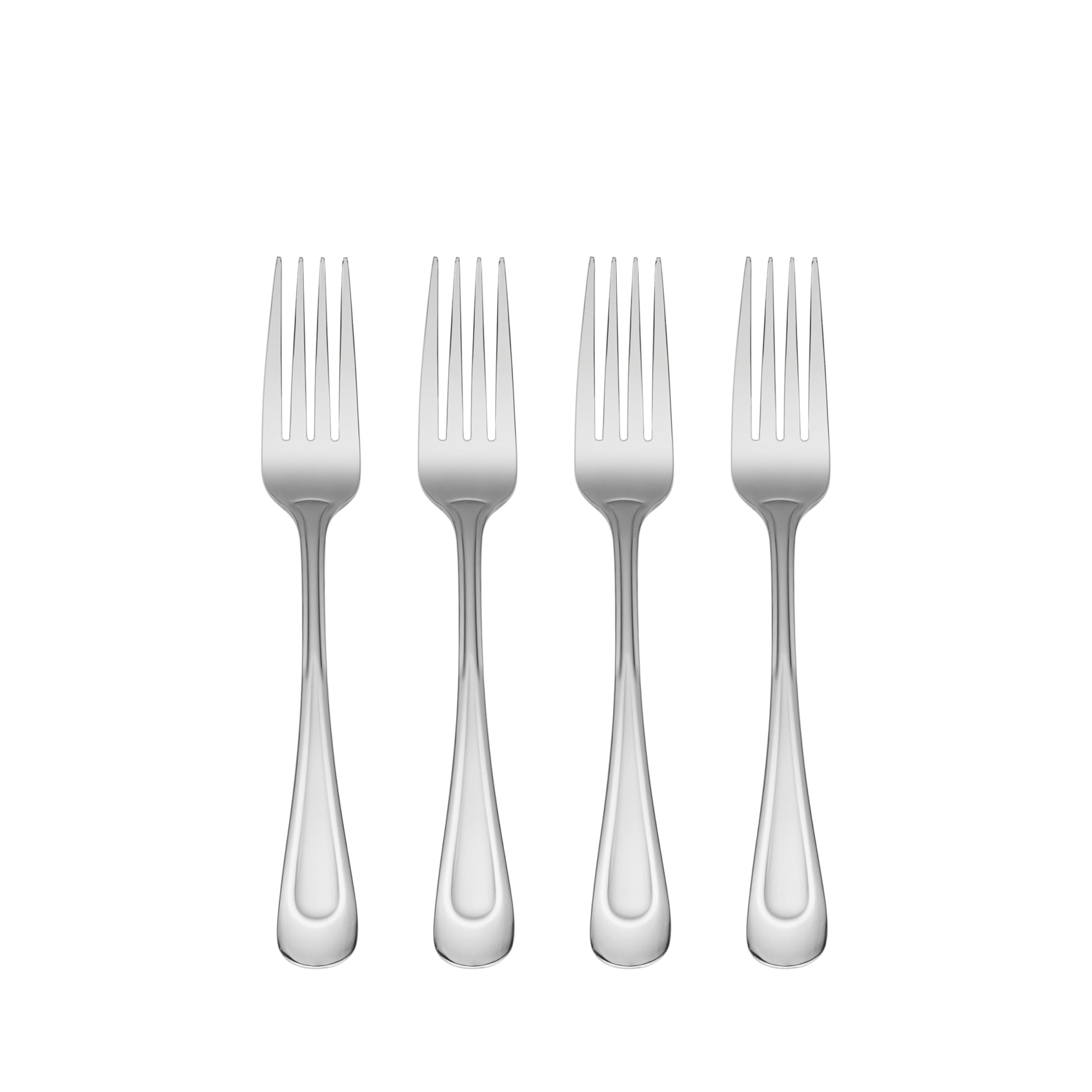 Oneida Satin Sand Dune Everyday Dinner Forks — Set of 4, 18/0 Stainless Steel