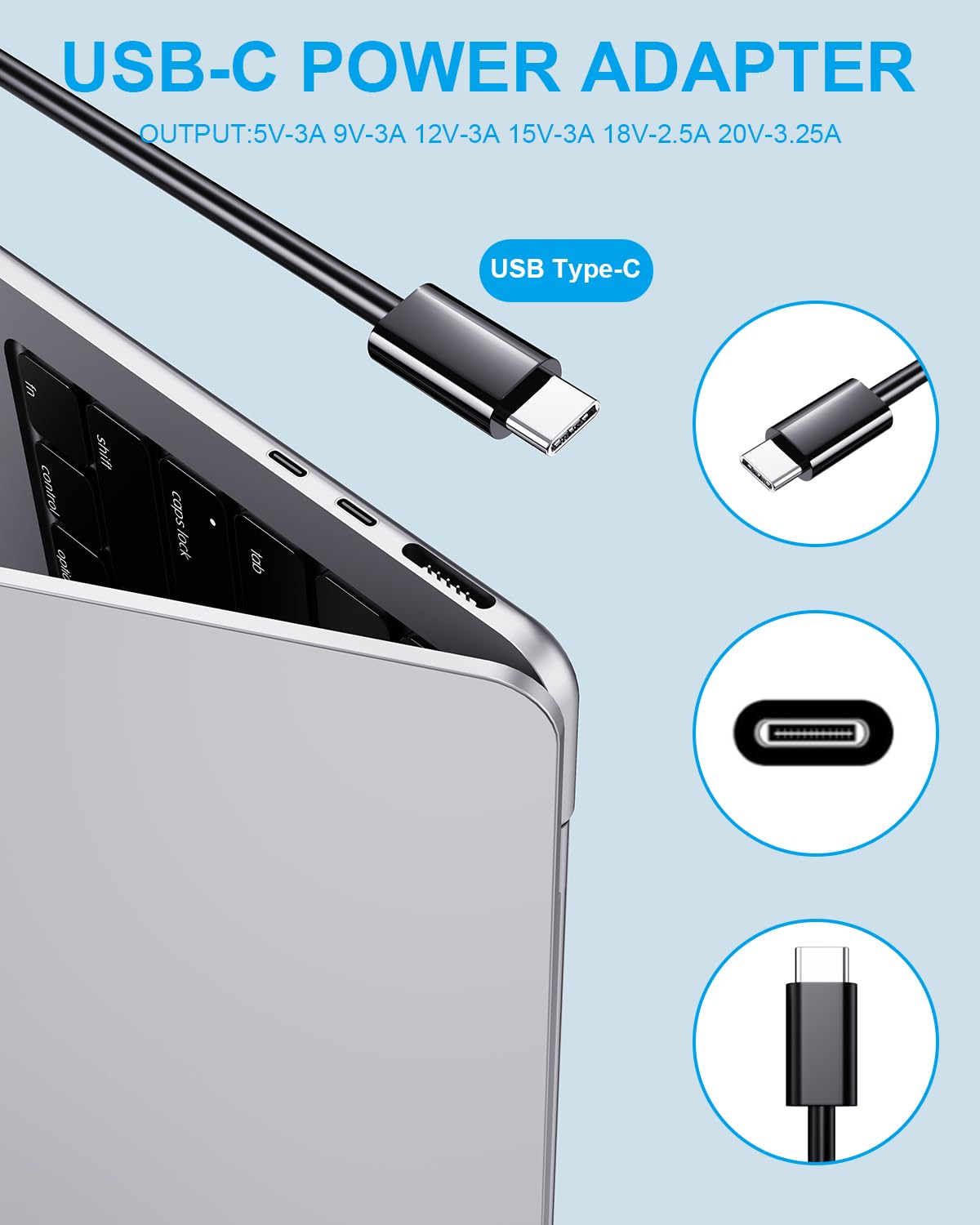 Zasilacz 65W USB C do JBL Xtreme 5/4/3 Charge 6/5/4 Extreme 3/4 Flip 5/6/7 | JBL Głośnik Bluetooth ładowarka USB-C Charger do JBL Laad 4/5/6, Pulse 4/5, Clip 4/5, GO 3/4