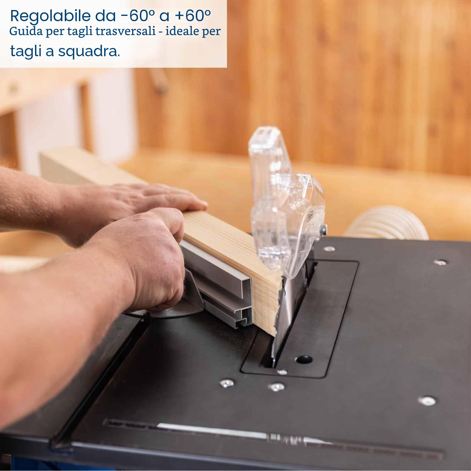 Scheppach HS210 - Sega circolare da tavolo, piccola sega circolare da tavolo, 1500 W, 230 V, diametro 210 mm, altezza massima di taglio 70 mm