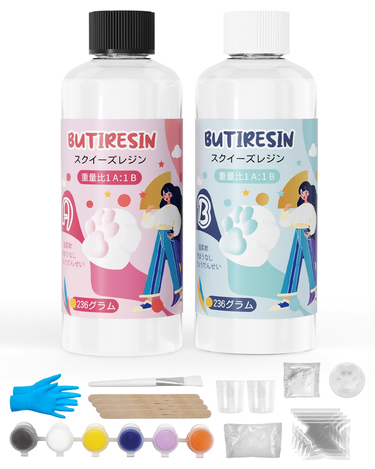 Amazon | BUTIRESIN スクイーズレジン液 (8oz+8oz)スクイーズレジン