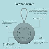 Vista 6 de Máquina de sonido portátil para bebés [ruido blanco para bebés, niños y adultos] [sueño tranquilo] [función de temporizador] [12 sonidos relajantes]