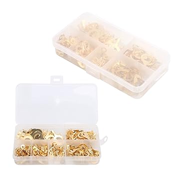 Ring Terminal, Cable Crimp Corrosion Resistant Wire Connector 150Pcs 6 Sizes Good Electrical Conductivity for DIY