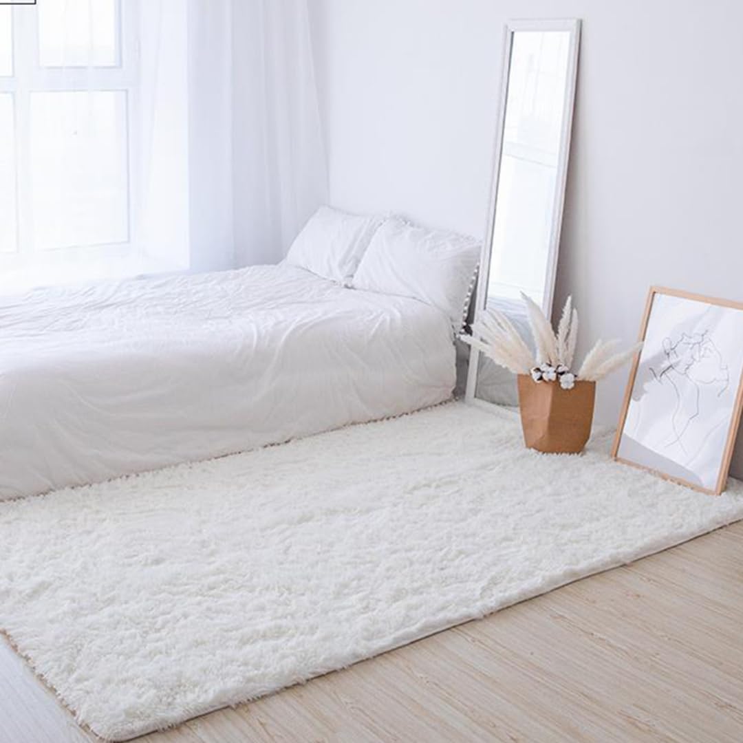 Bardzo duży, futrzany dywan w stylu nordyckim, dywany do przedpokoju, dywaniki do pokoju dziecięcego, sypialnia, wystrój domu, zmywalne maty (80 x 200 cm, 31 x 78 cali/8096-9)