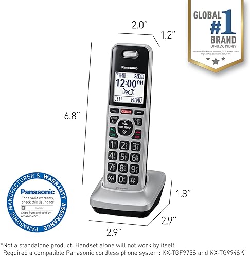 Miniatura 3 de Panasonic Accesorio de teléfono inalámbrico compatible con sistemas telefónicos inalámbricos de la serie KX-TGF97x - KX-TGFA97S