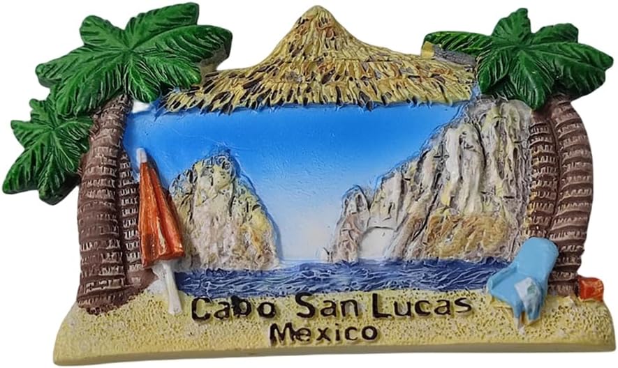 Mexico 3D Cabo San Lucas Fridge Magnet Souvenir Gift,Resin Handmade Mexico Refrigerator Magnet Home & Kitchen Decoration Collection