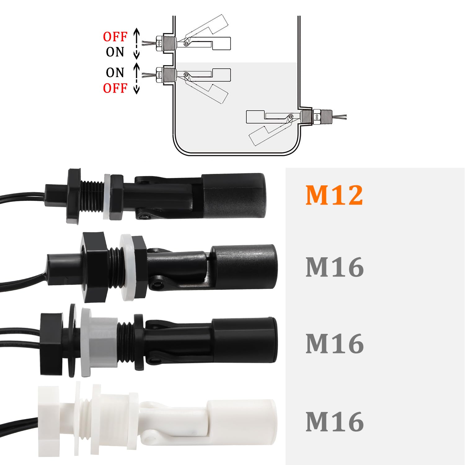 3 Sensori Di Livello Acqua 10W | Interruttore A Galleggiante Per Acquari E Piscine - Foto 5