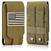 IronSeals Tactical Molle Phone Cover Case, Heavy Duty Loop Belt Holster Pouch with Flag Patch for iPhone 17 Pro Max/Air/17 Pro/17/16 Pro Max/15 Pro Max/14 Pro Max/13 Pro Max, for Galaxy S26 Ultra