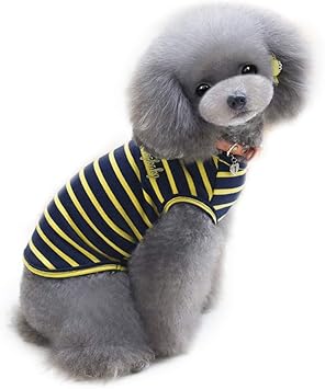 Amazon 犬服 夏 メッシュ ストライプ 犬用 Tシャツ 洋服 超薄 無地 着脱簡単 小中型犬服 かわいい 夏服 お散歩お出かけウェアに 通気性 人気 無地 犬の服 ワンピース ペット服 日焼き防ぐ 脱毛保護 3xl 1 Sofmoon シャツ パーカー 通販