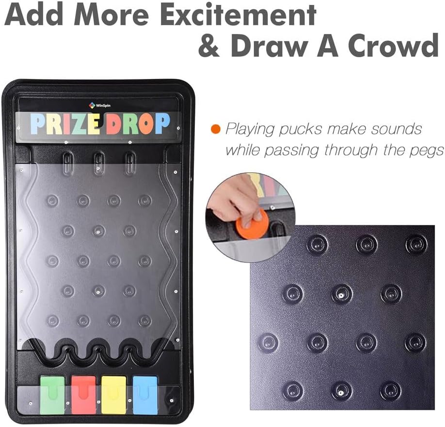 WinSpin Toss Corhole Drop Board Set Display for Toss Activities Outdoor Events