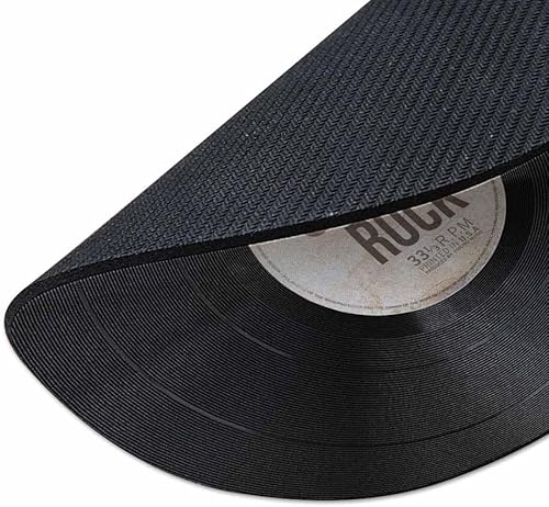 Miniatura 3 de Alfombrilla de mouse redonda antideslizante, disco de vinilo vintage WIRESTER blanco y marrón para el hogar, la oficina y el escritorio de juegos