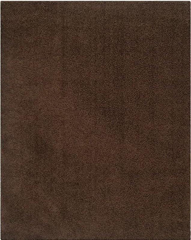 Image of FIASCO Shaggy Carpet Ultra Soft Microfiber | 2 Inches Pile Height Back in Canvas Shaggy Carpet for Living Room | Bedroom | Hall | Guest Room | 9x12 Feet Brown